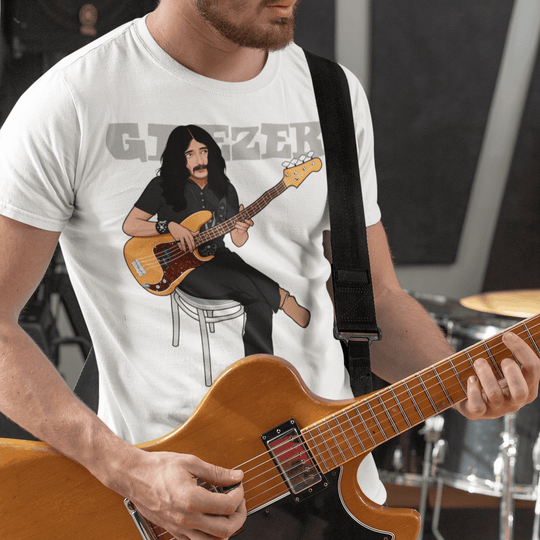 GEEZER BUTLER Hand-Drawn Heavy Bass Portrait Tee