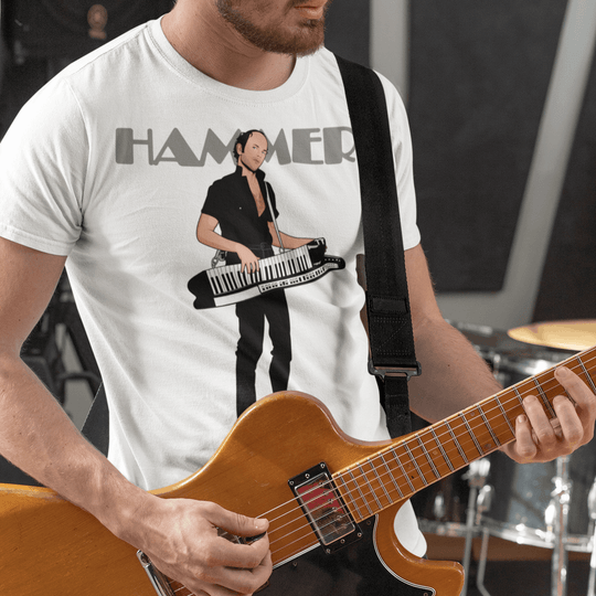 JAN HAMMER Hand-Drawn Synth/Fusion Portrait Tee