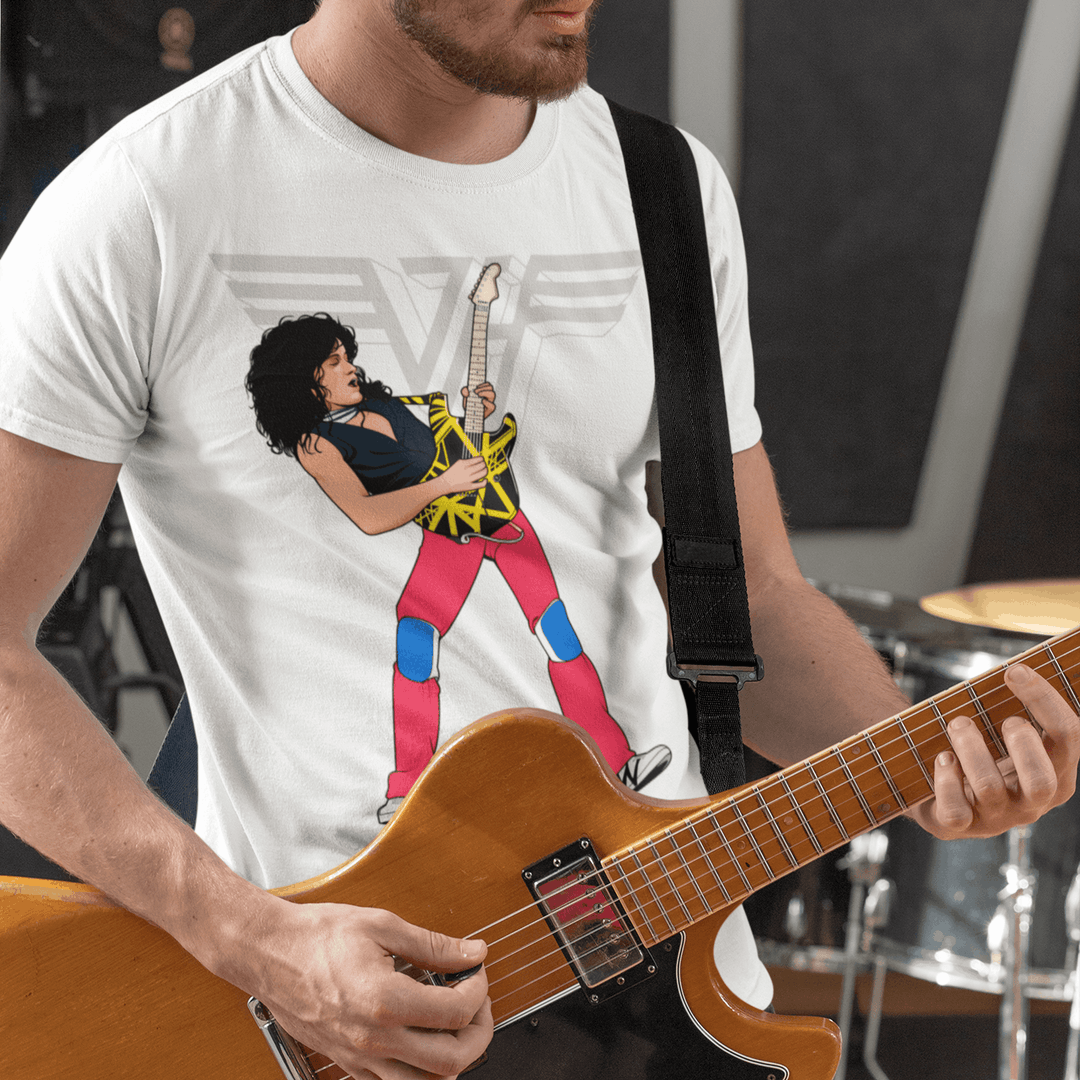 EVH V2 Hand-Drawn Rock Guitar Portrait Tee