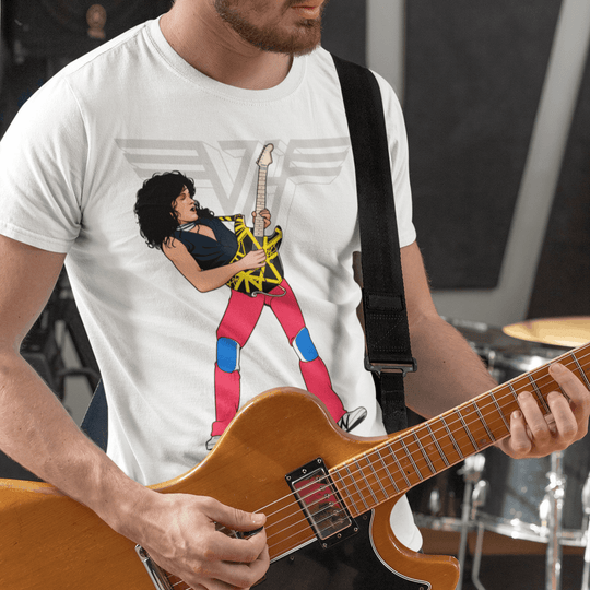 EVH V2 Hand-Drawn Rock Guitar Portrait Tee