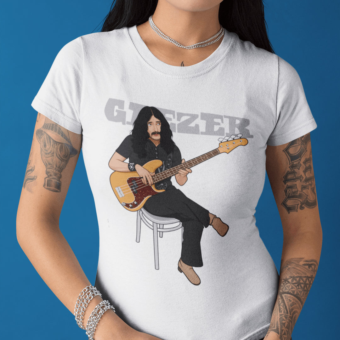 GEEZER BUTLER Hand-Drawn Heavy Bass Portrait Tee