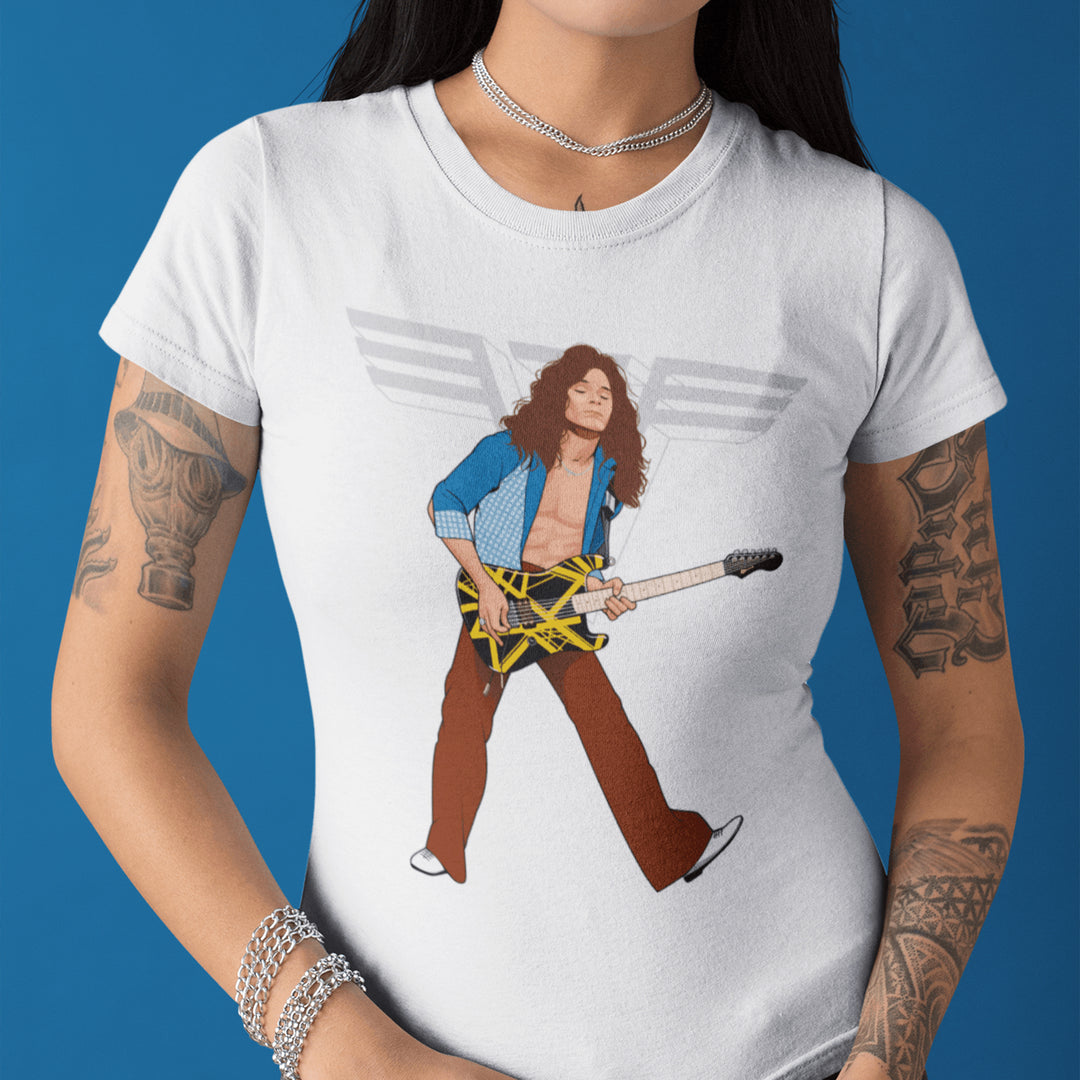 EVH V1 Hand-Drawn Rock Guitar Portrait Tee
