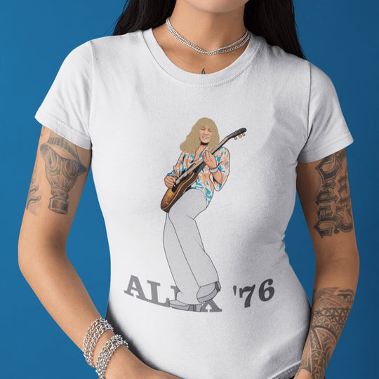 ALEX LIFESON ’76 Hand-Drawn Prog Rock Portrait Tee