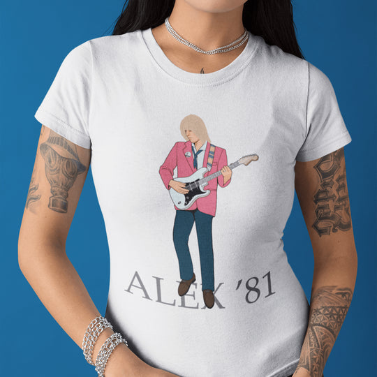 ALEX LIFESON ’81 Hand-Drawn Prog/New-Wave Era Portrait Tee
