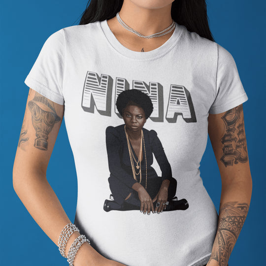 SIMONE Hand-Drawn Soul/Jazz Portrait Tee