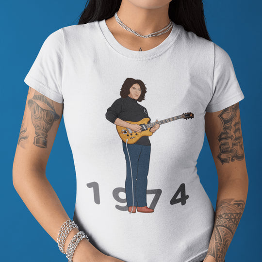JERRY GARCIA ’74 Hand-Drawn Psychedelic/Folk Portrait Tee