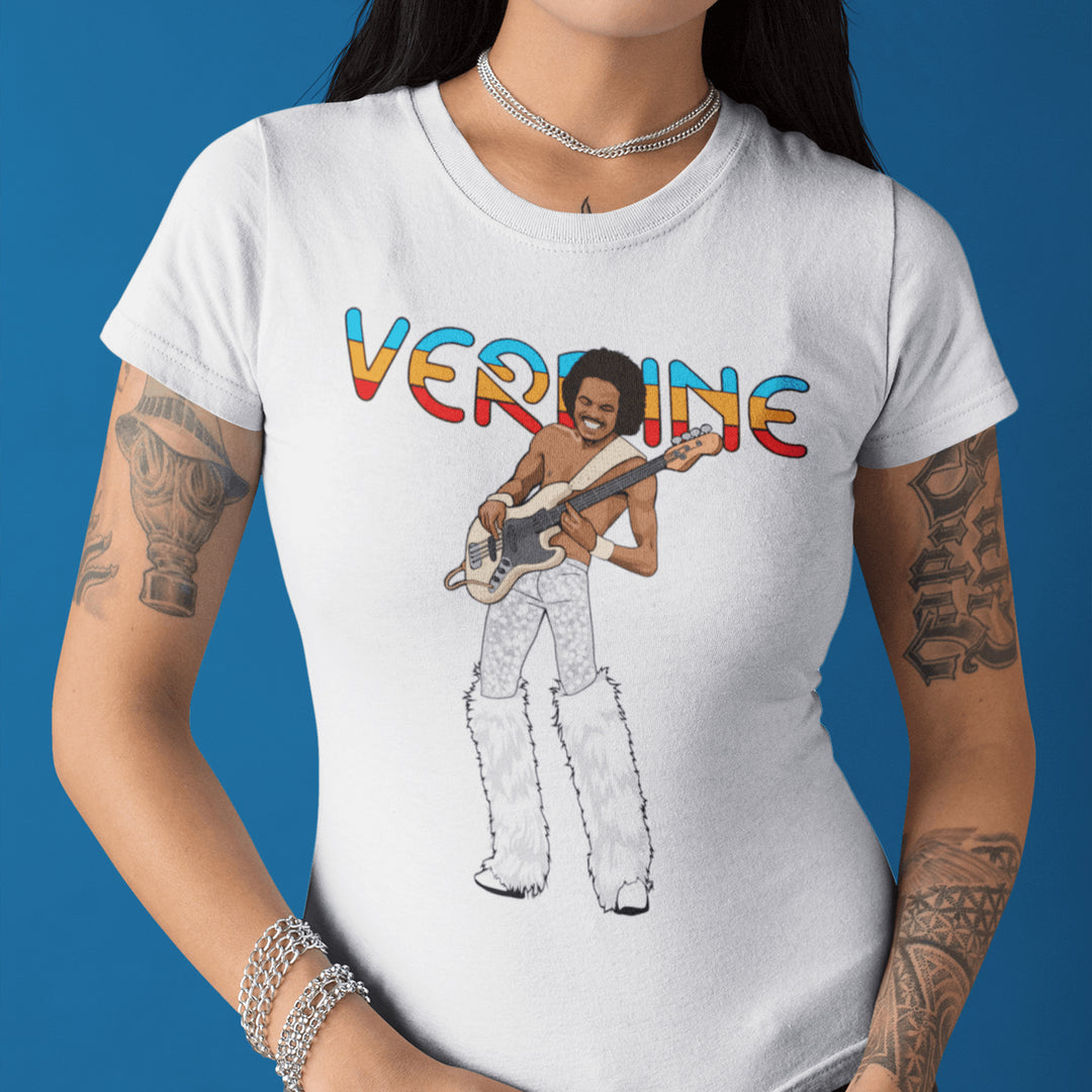 VERDINE WHITE Hand-Drawn Funk/Bass Portrait Tee