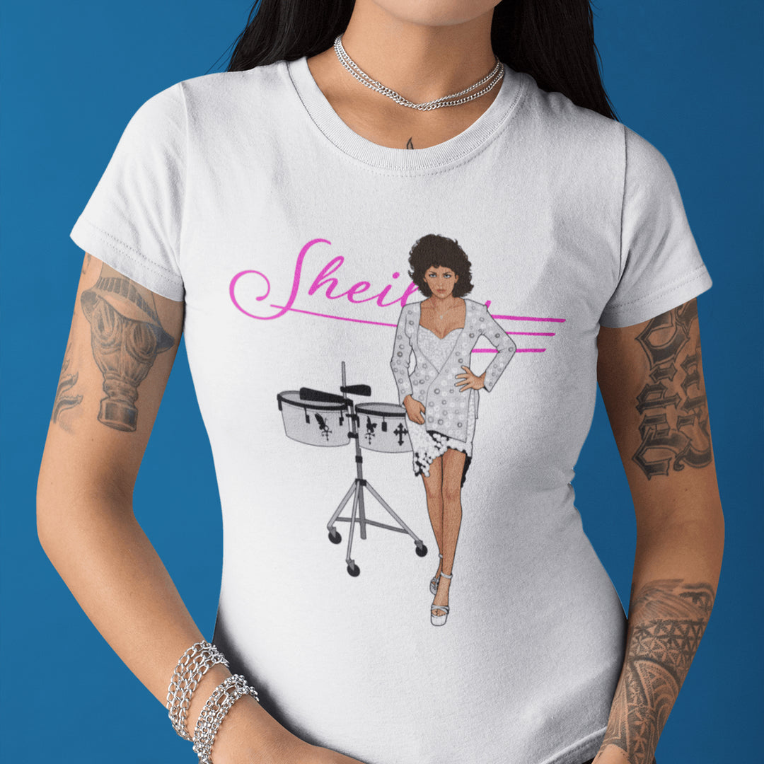SHEILA E Hand-Drawn Percussion/Soul Portrait Tee
